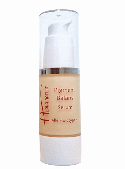 Alphalady Cosmetics vegan pigment balans serum uit plantenextracten. Pigmentvlekken verdwijnen of vervagen.